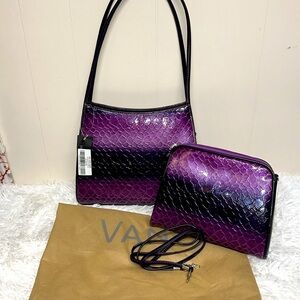 NWT Vani Snake Embossed Bag with Make up bag or can use for Crossbody